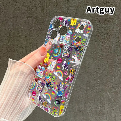 Whimsical Fantasy Menagerie TPU Pattern Phone Case for Iphone 17 15 16 14 Pro Max 13 12 11 Air XR XS E plus Non-Yellowing Clear Crystal Drop-Proof Protection Slim Silicone Cover