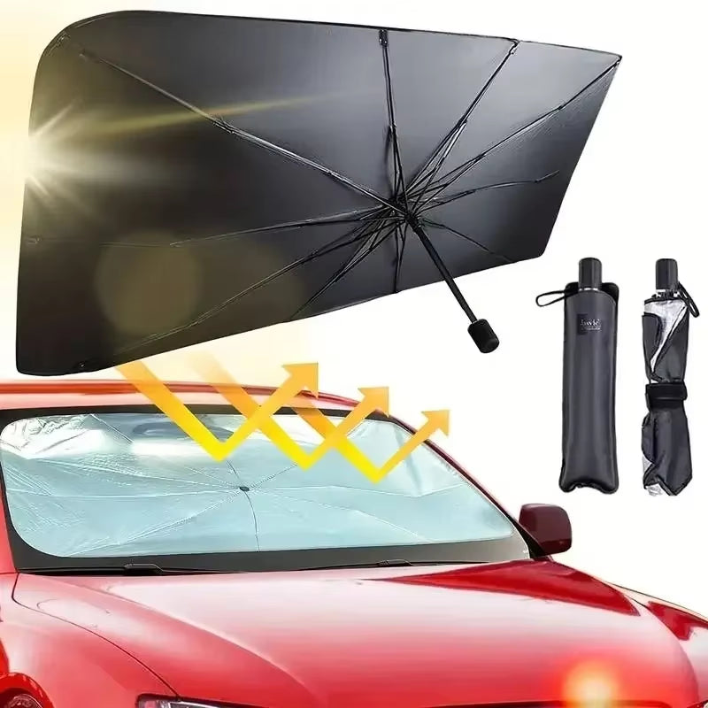 Car Sunshade Umbrella - Premium Windshield Protector for Summer Sun and Interior Shielding