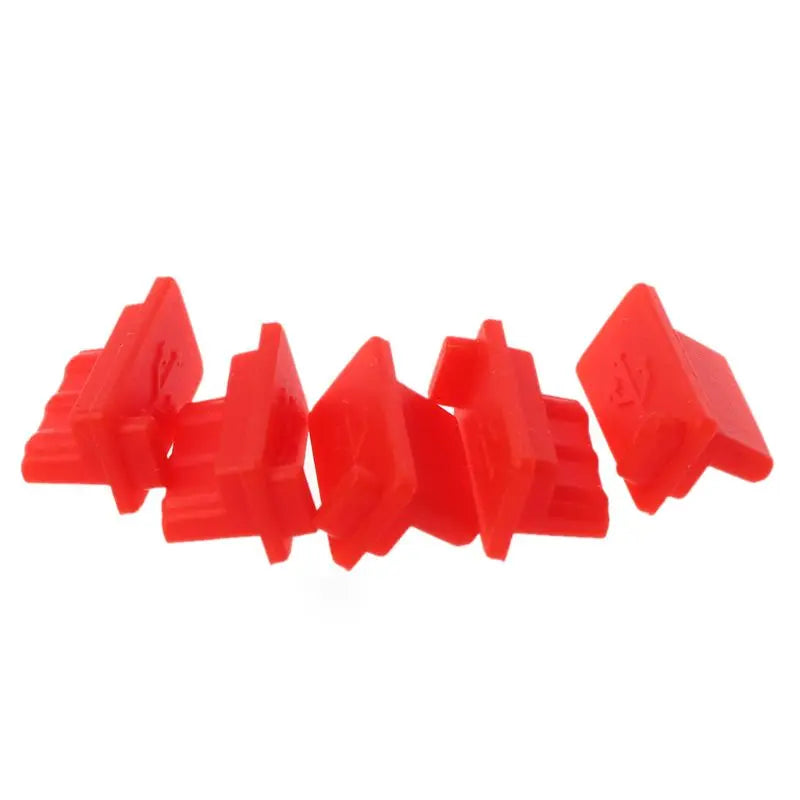 5-Pack Silicone USB Anti-Dust Plugs for Laptops and Tablets