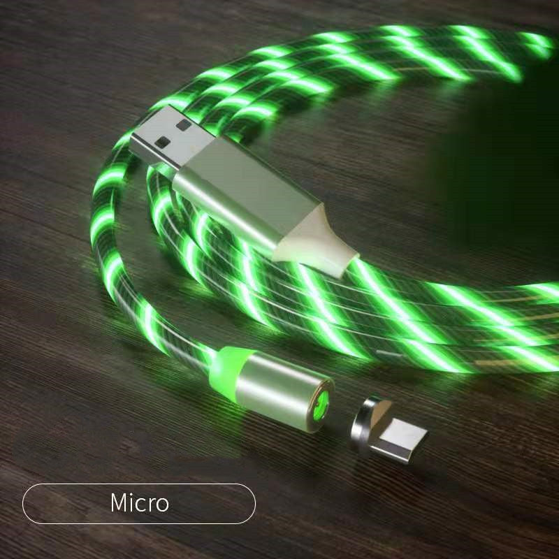 Magnetic Fast Charging Cable with LED Indicator for Lightning, Micro USB, and Type-C Devices