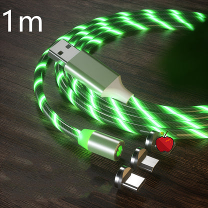 Magnetic Fast Charging Cable with LED Indicator for Lightning, Micro USB, and Type-C Devices
