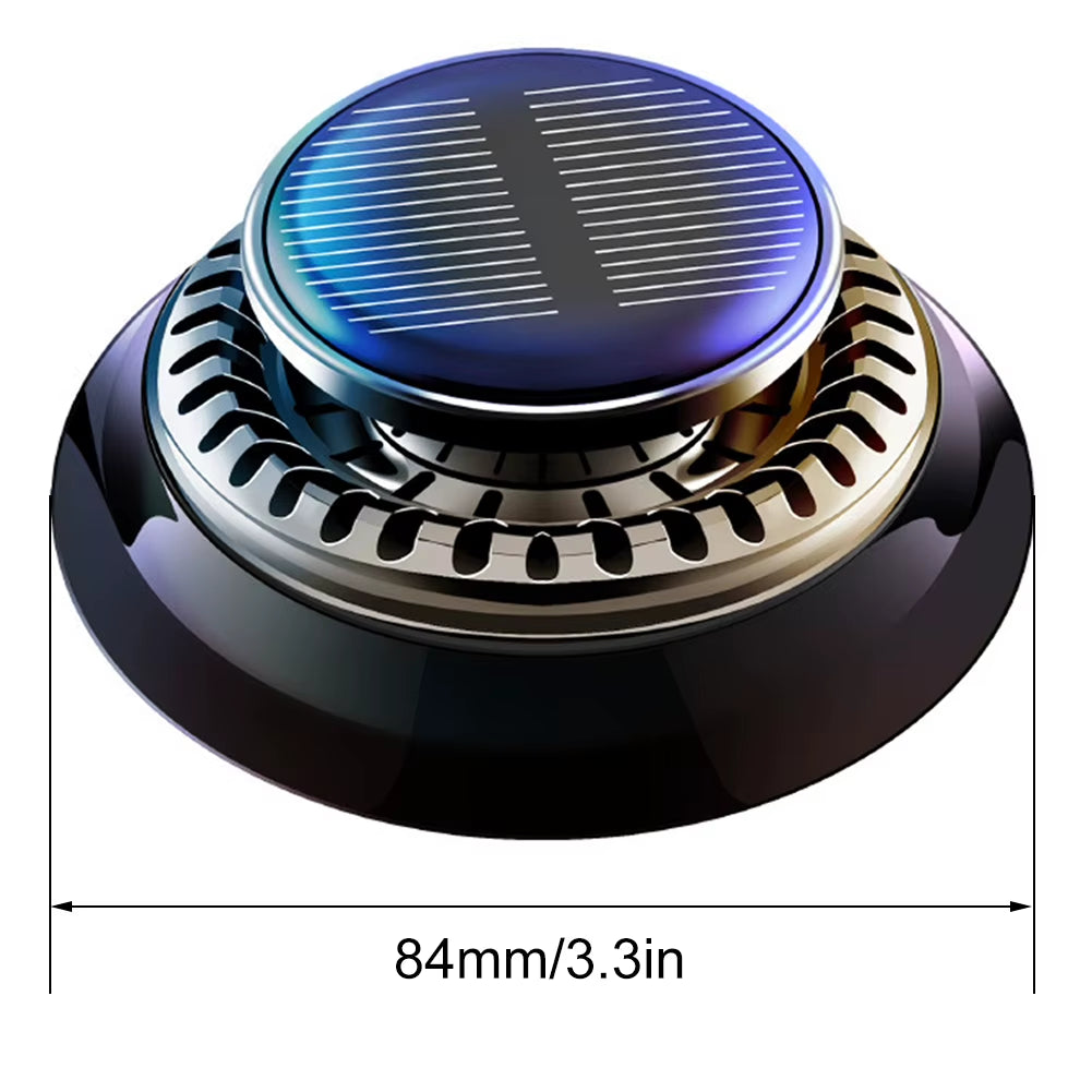 Solar-Powered Car Air Freshener with Rotating Aromatherapy Diffuser and Long-Lasting Essential Oils for Interior Deodorization