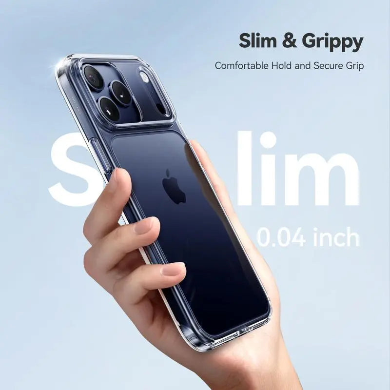 Crystal Clear Cellphone Case & Protector for Iphone 17 Pro Max, Anti-Yellow Virgin TPU, 15FT Military-Grade Drop Protection, Slim Transparent Cover for Iphone 16 15 14 Pro Max, 6.9 Inch Clear Protective Cover