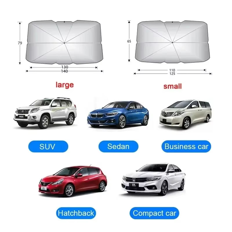 Car Sunshade Umbrella - Premium Windshield Protector for Summer Sun and Interior Shielding