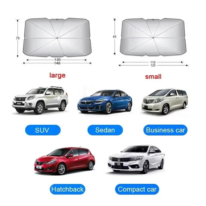 Car Sunshade Umbrella - Premium Windshield Protector for Summer Sun and Interior Shielding