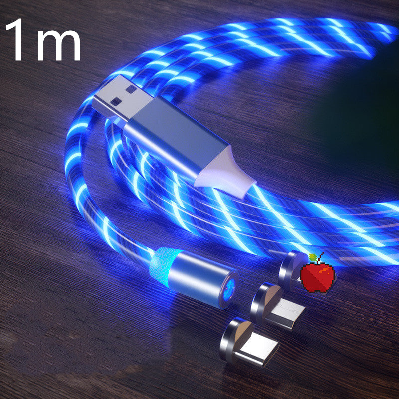 Magnetic Fast Charging Cable with LED Indicator for Lightning, Micro USB, and Type-C Devices
