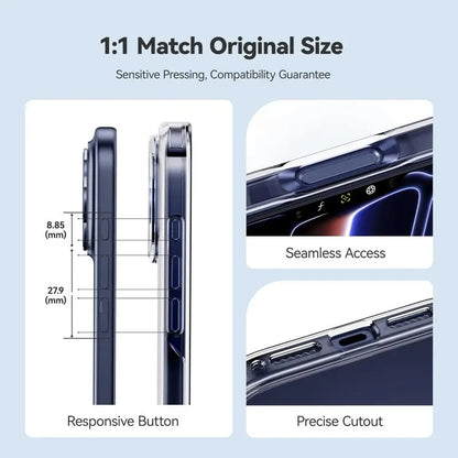Crystal Clear Cellphone Case & Protector for Iphone 17 Pro Max, Anti-Yellow Virgin TPU, 15FT Military-Grade Drop Protection, Slim Transparent Cover for Iphone 16 15 14 Pro Max, 6.9 Inch Clear Protective Cover