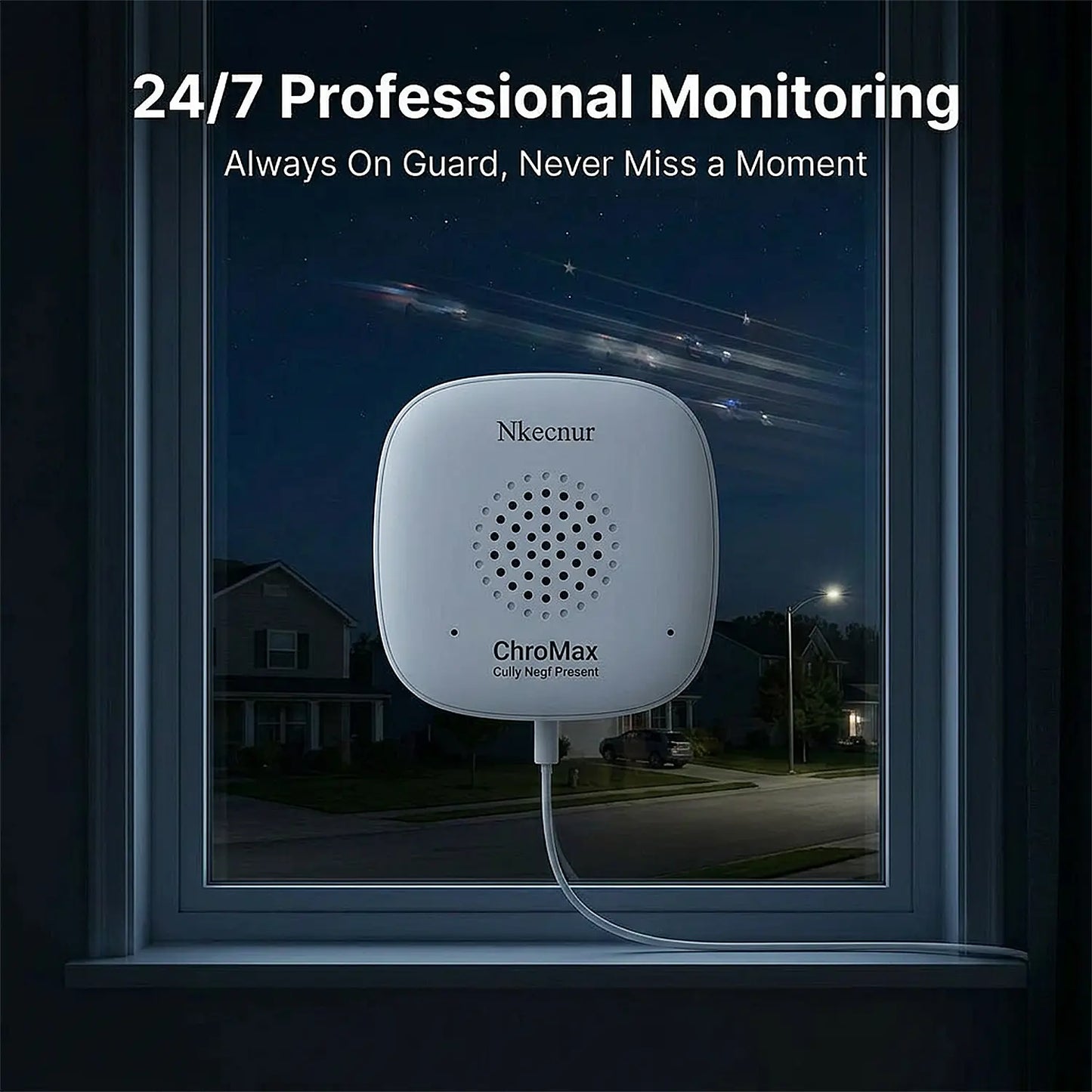 Nkccnur PRO Windows Webcam - Smart AI Camera, 2K Full HD Resolution, Supports 2.4/5Ghz Dual Band and Two-Way Audio Communication, Realizes AI Smart Alarm System through Mobile App, Equipped with All-Weather Recording Function, , Safety