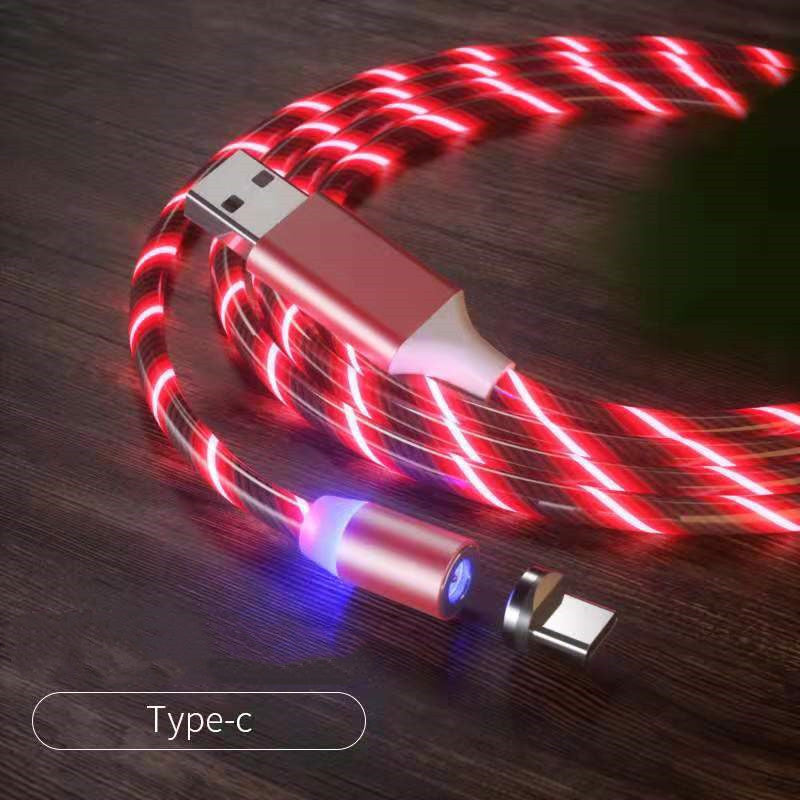 Magnetic Fast Charging Cable with LED Indicator for Lightning, Micro USB, and Type-C Devices