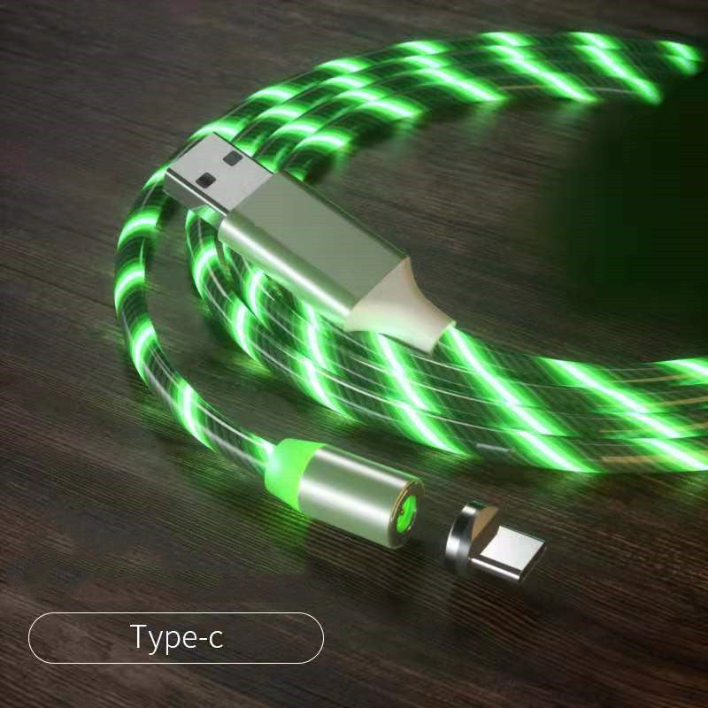 Magnetic Fast Charging Cable with LED Indicator for Lightning, Micro USB, and Type-C Devices