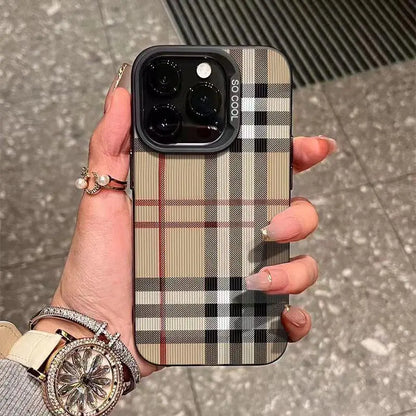 Creative Simple Plaid Applicable Iphone 17 16 plus 15 Promax 14 13 12 11 Drop-Resistant Protective Case.Hm163