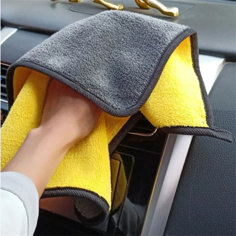 Professional Microfiber Car Cleaning Towels - Available in 1, 2, or 6 Pack for Effective Car Washing and Detailing