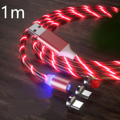 Magnetic Fast Charging Cable with LED Indicator for Lightning, Micro USB, and Type-C Devices