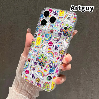 Whimsical Fantasy Menagerie TPU Pattern Phone Case for Iphone 17 15 16 14 Pro Max 13 12 11 Air XR XS E plus Non-Yellowing Clear Crystal Drop-Proof Protection Slim Silicone Cover