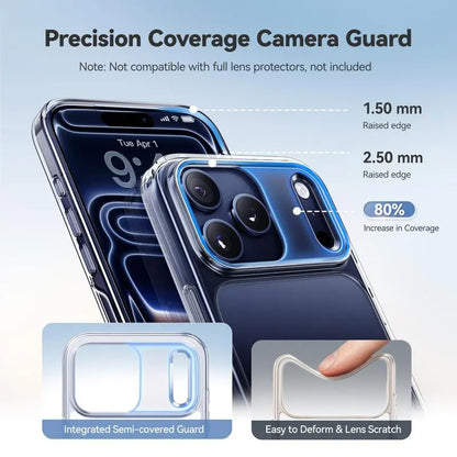 Crystal Clear Cellphone Case & Protector for Iphone 17 Pro Max, Anti-Yellow Virgin TPU, 15FT Military-Grade Drop Protection, Slim Transparent Cover for Iphone 16 15 14 Pro Max, 6.9 Inch Clear Protective Cover