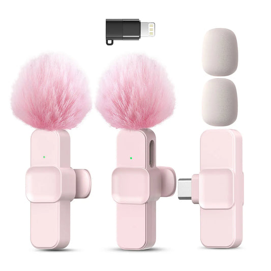 Hitozon Wireless Lavalier Microphone for Iphone, Ipad, Android Smartphone, 1 Set Plug-And-Play Mini Lapel Mic with Noise Reduction, USB Type-C Compatibility, for Video Recording, Podcasting, Manufacturer Warranty