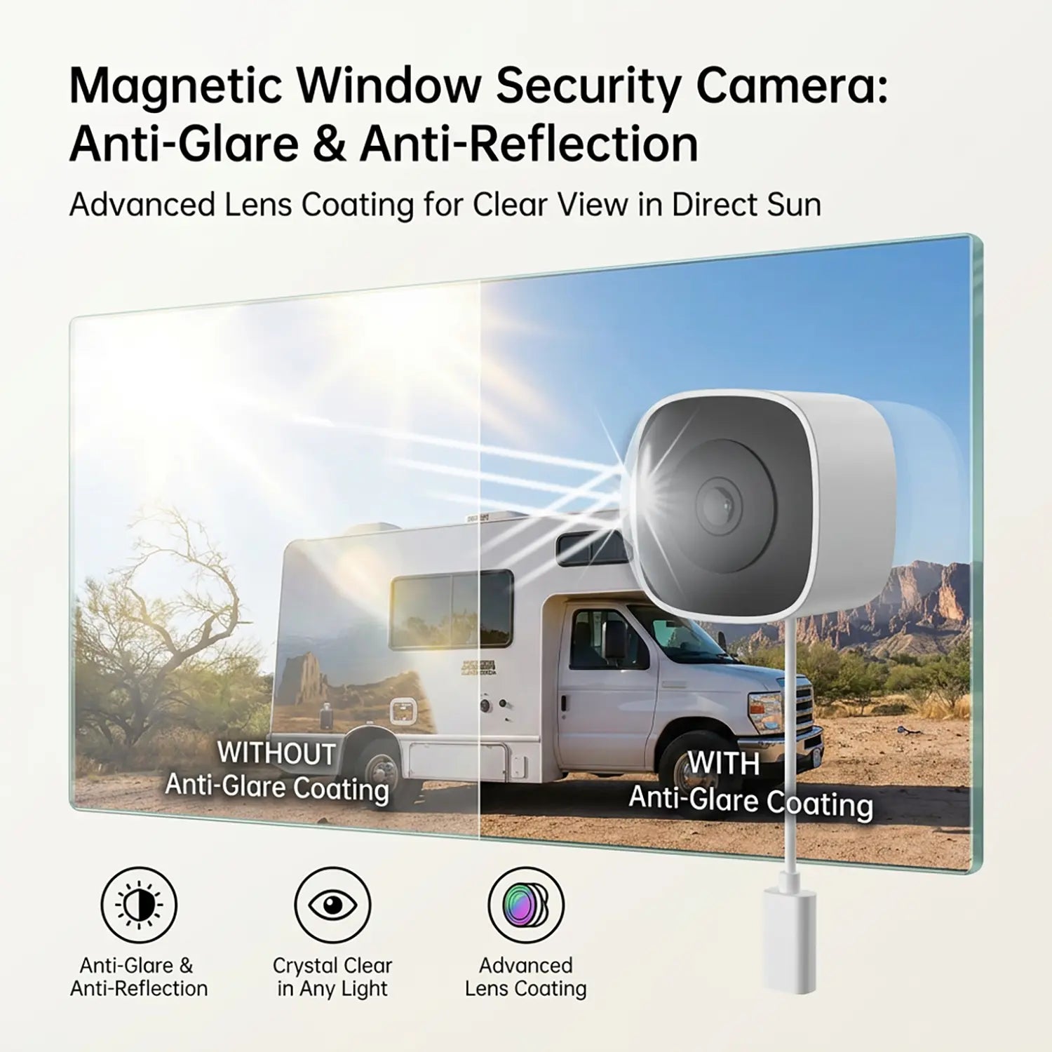 Nkccnur PRO Windows Webcam - Smart AI Camera, 2K Full HD Resolution, Supports 2.4/5Ghz Dual Band and Two-Way Audio Communication, Realizes AI Smart Alarm System through Mobile App, Equipped with All-Weather Recording Function, , Safety