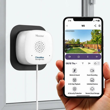Nkccnur PRO Windows Webcam - Smart AI Camera, 2K Full HD Resolution, Supports 2.4/5Ghz Dual Band and Two-Way Audio Communication, Realizes AI Smart Alarm System through Mobile App, Equipped with All-Weather Recording Function, , Safety