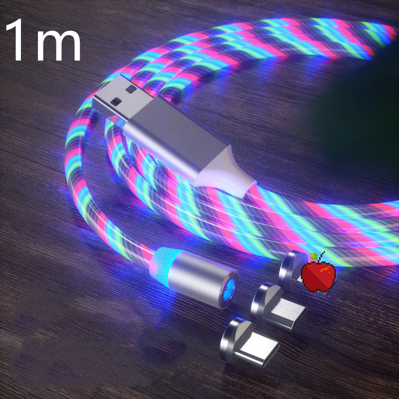 Magnetic Fast Charging Cable with LED Indicator for Lightning, Micro USB, and Type-C Devices