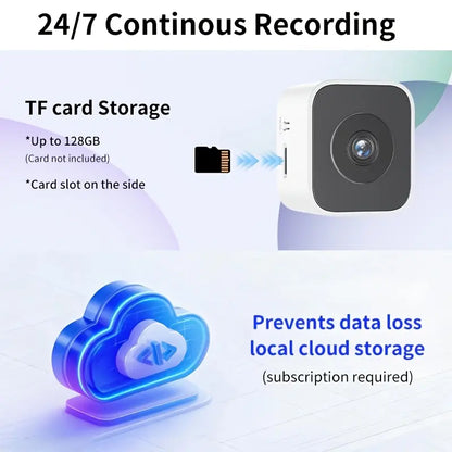 Nkccnur PRO Windows Webcam - Smart AI Camera, 2K Full HD Resolution, Supports 2.4/5Ghz Dual Band and Two-Way Audio Communication, Realizes AI Smart Alarm System through Mobile App, Equipped with All-Weather Recording Function, , Safety