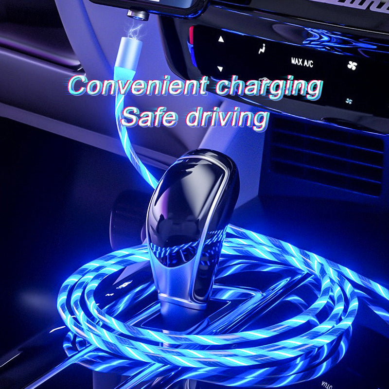 Magnetic Fast Charging Cable with LED Indicator for Lightning, Micro USB, and Type-C Devices